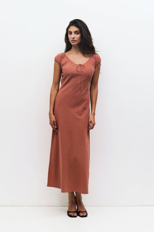 Lydia Gingham Midi Dress