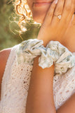 Sage Gingham Jumbo Scrunchie