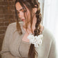 Neutral Floral Jumbo Scrunchie