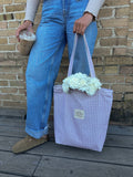 Lavender Gingham Tote Bag