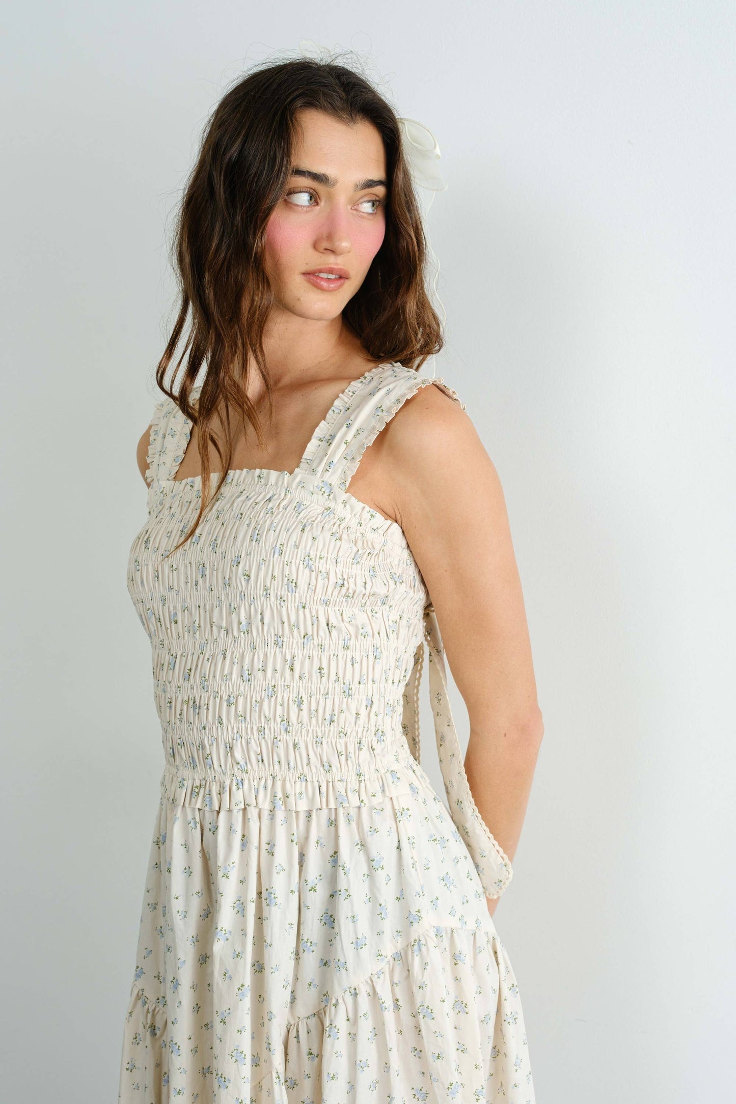 Margot Tie Back Midi Dress
