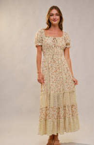 Floral Lace Midi Dress