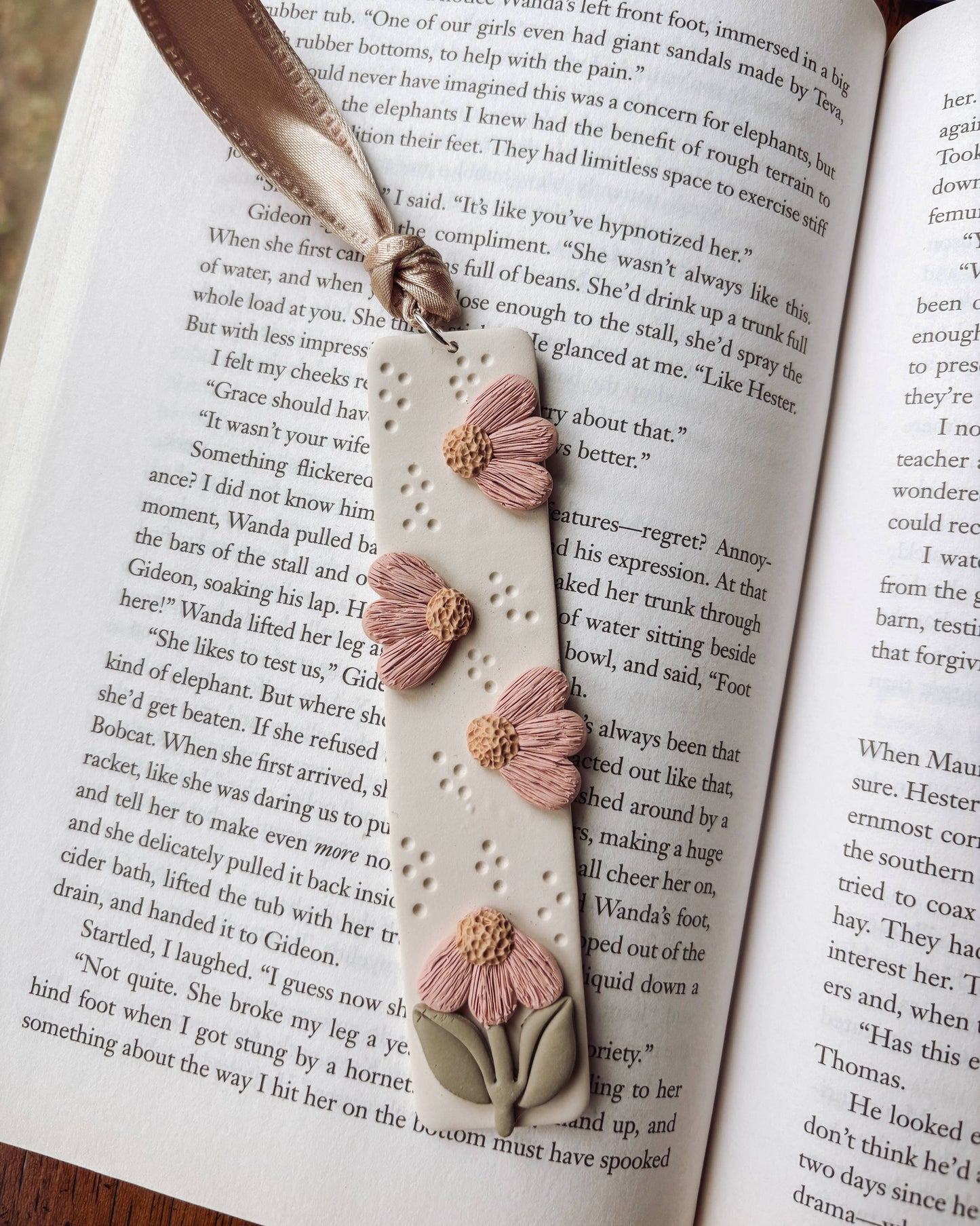 Floral Clay Bookmark