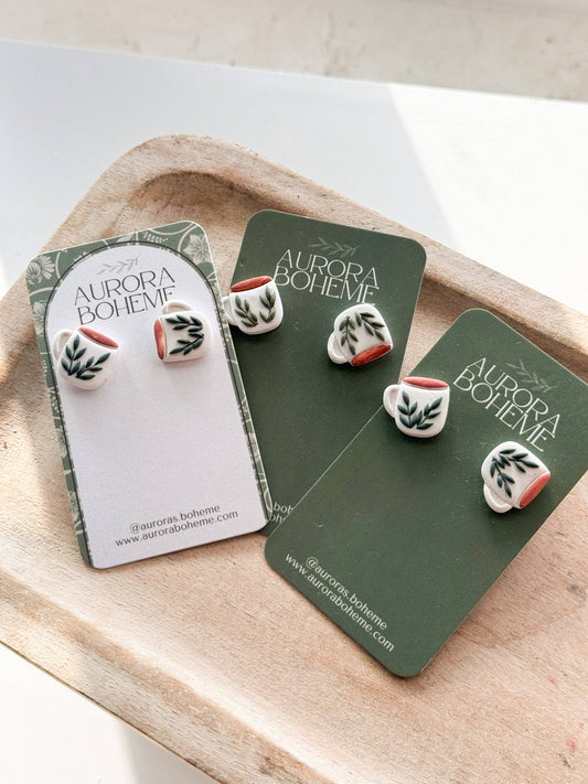 Leafy Mug Studs
