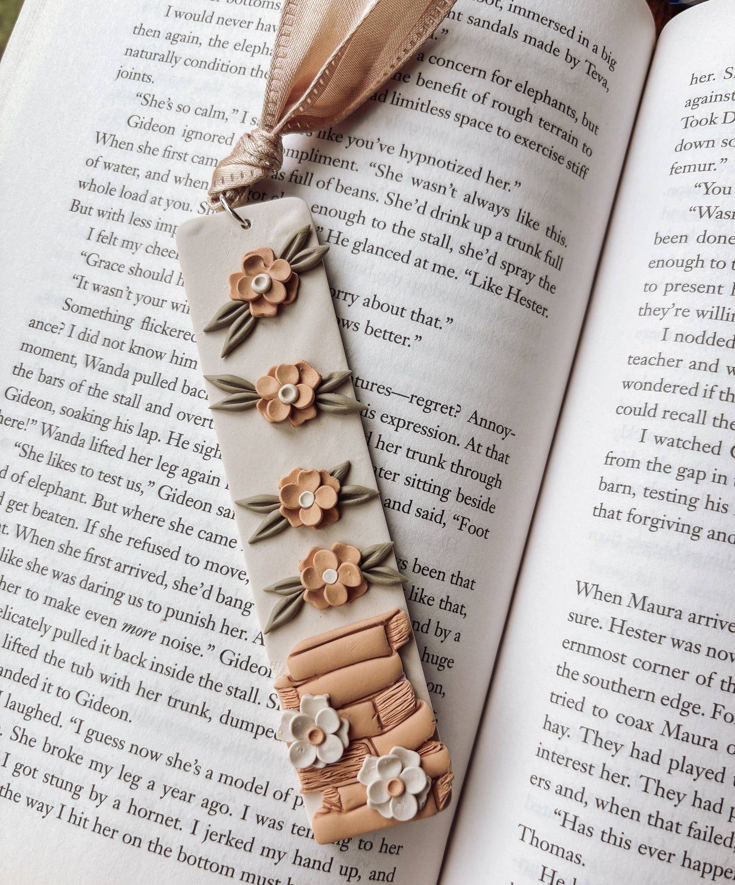 Floral Clay Bookmark