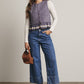 Quilted Peplum Vest with Lace Trim