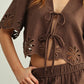 Cedar Tie Front Top