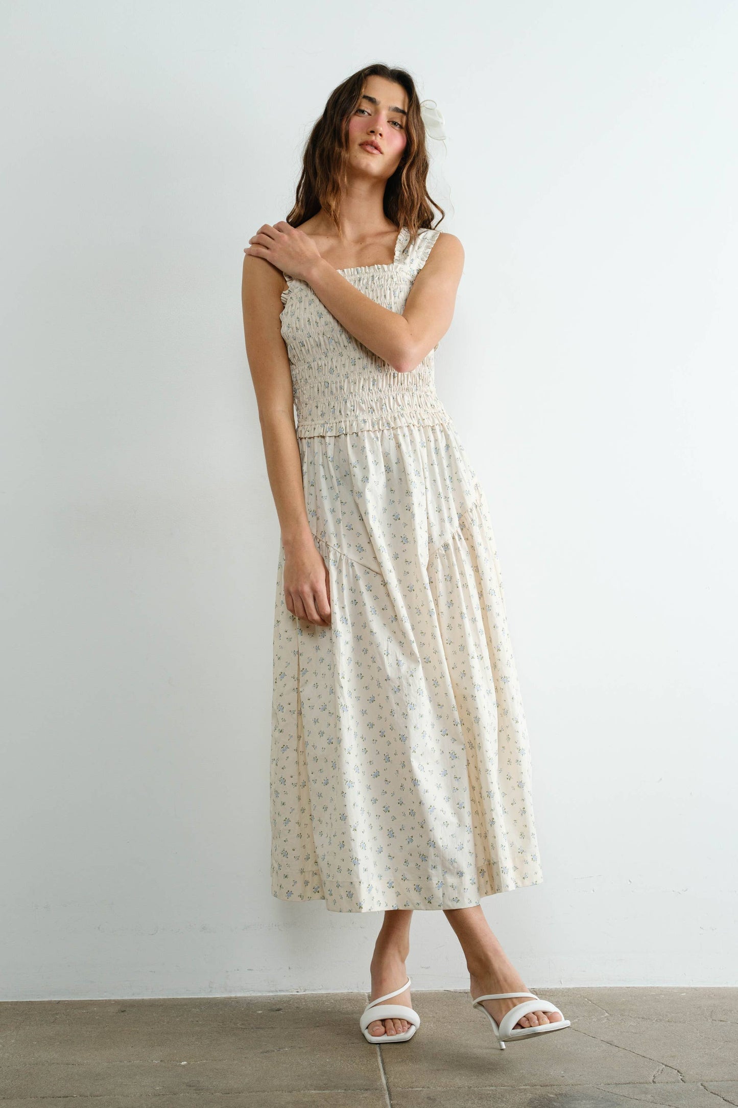 Margot Tie Back Midi Dress