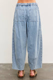 TIED FRONT DENIM PANTS