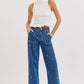 Midnight Bloom Wide Leg Jeans