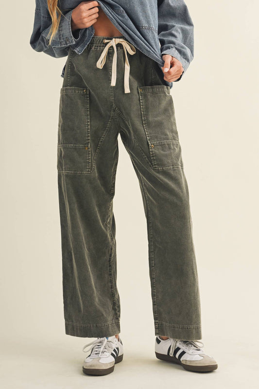 Olive Grove Utility Trousers