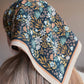 100% Silk Bandana Scarf -Midnight Garden Floral Western Wear
