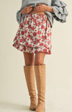 Ruffle Hem Mini Skirt