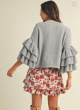 Ruffle Sleeve Sweater Top