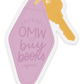Clear On My Way To Buy Books Sticker 2.2x3in