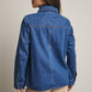 Utility Snap-Front Denim Jacket