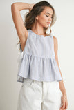 Sky Meadow Peplum Top
