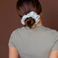Mint Floral Jumbo Scrunchie