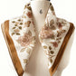100% Silk Bandana Western Floral & Butterfly  – 23” Square