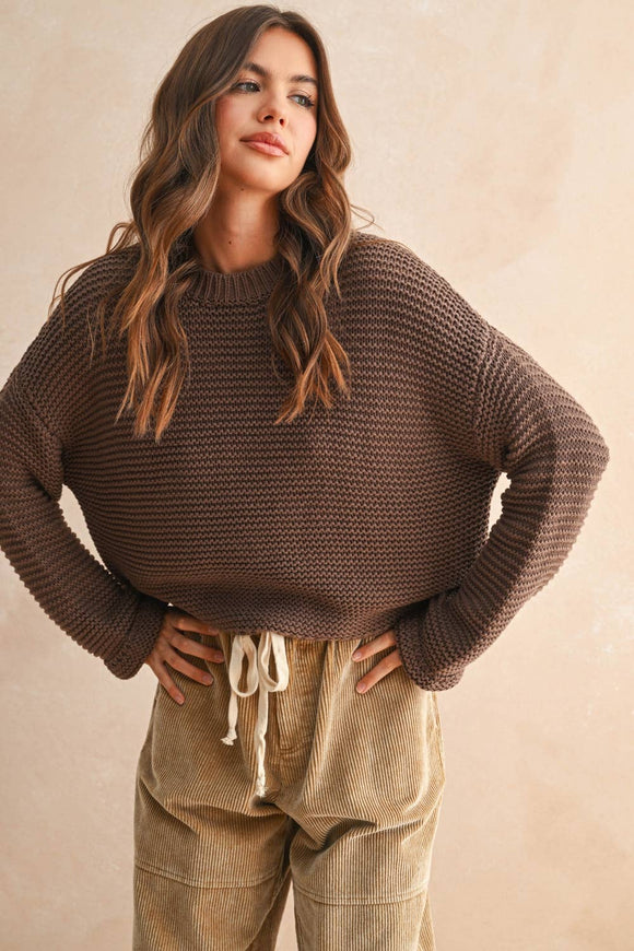 CHOCOLATE KNITTED TOP