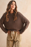 CHOCOLATE KNITTED TOP