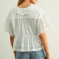 Coastal Eyelet Ruffle Blouse