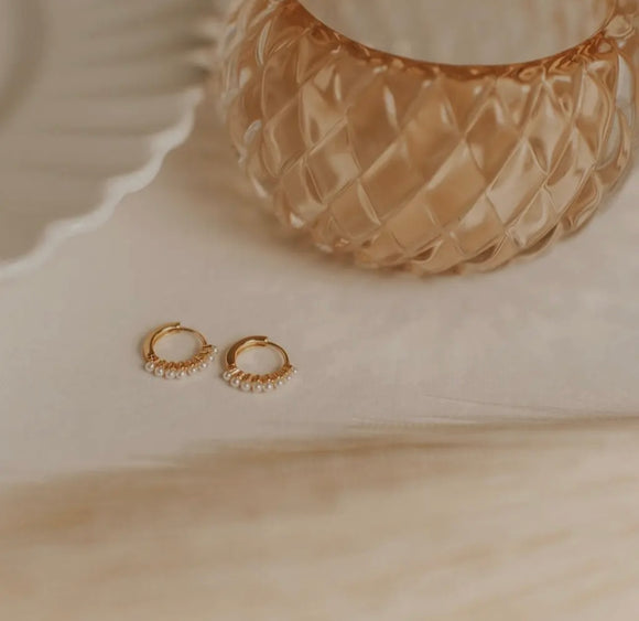 Grace Pearl Hoops