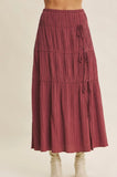Raspberry Truffle Midi Skirt