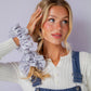 Gray Striped Jumbo Scrunchie