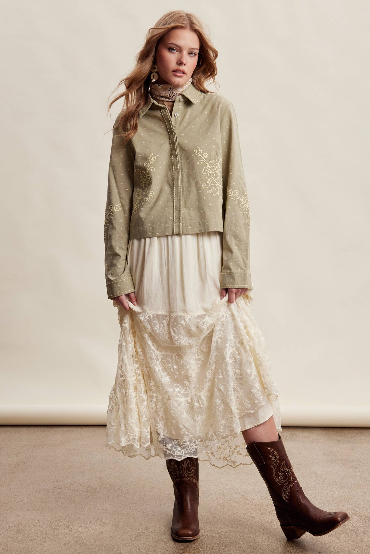 Wildflower Western Embroidered Top