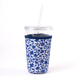 Porcelain Floral Drink Sleeve, Iced Coffee, Drink Cover