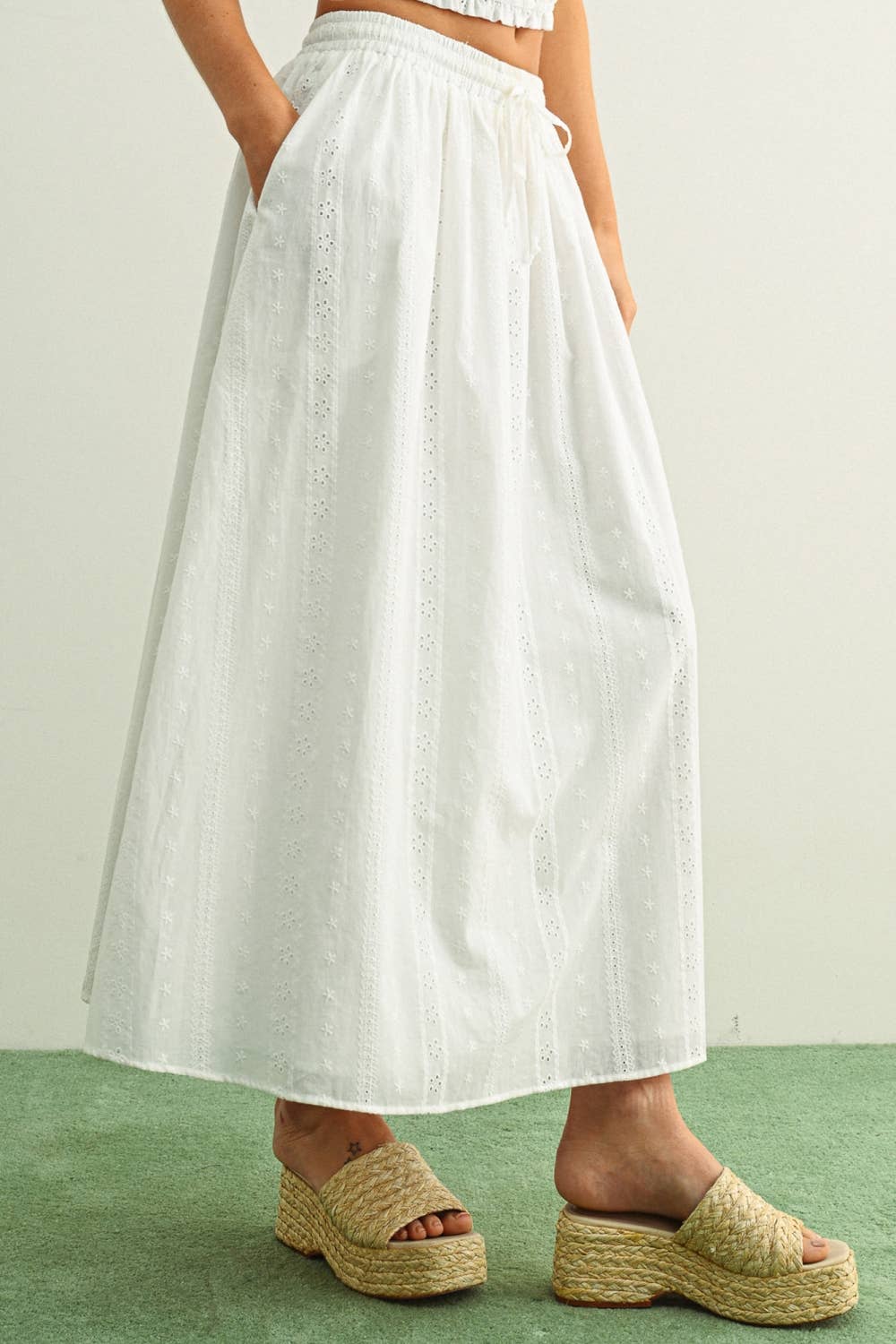 Heritage Bloom Embroidered Skirt
