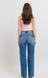 Judy Blue High Waisted Contrast Thread Straight Denim