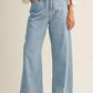 Relaxed Drawstring Denim Pants