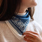 100% Silk Bandana Scarf -Santorini Floral China Blue Western
