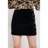 CORDUROY SIDE BUTTON MINI SKIRT