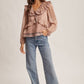 Lace Collar Ruffle Blouse