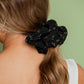 Black Floral Jumbo Scrunchie
