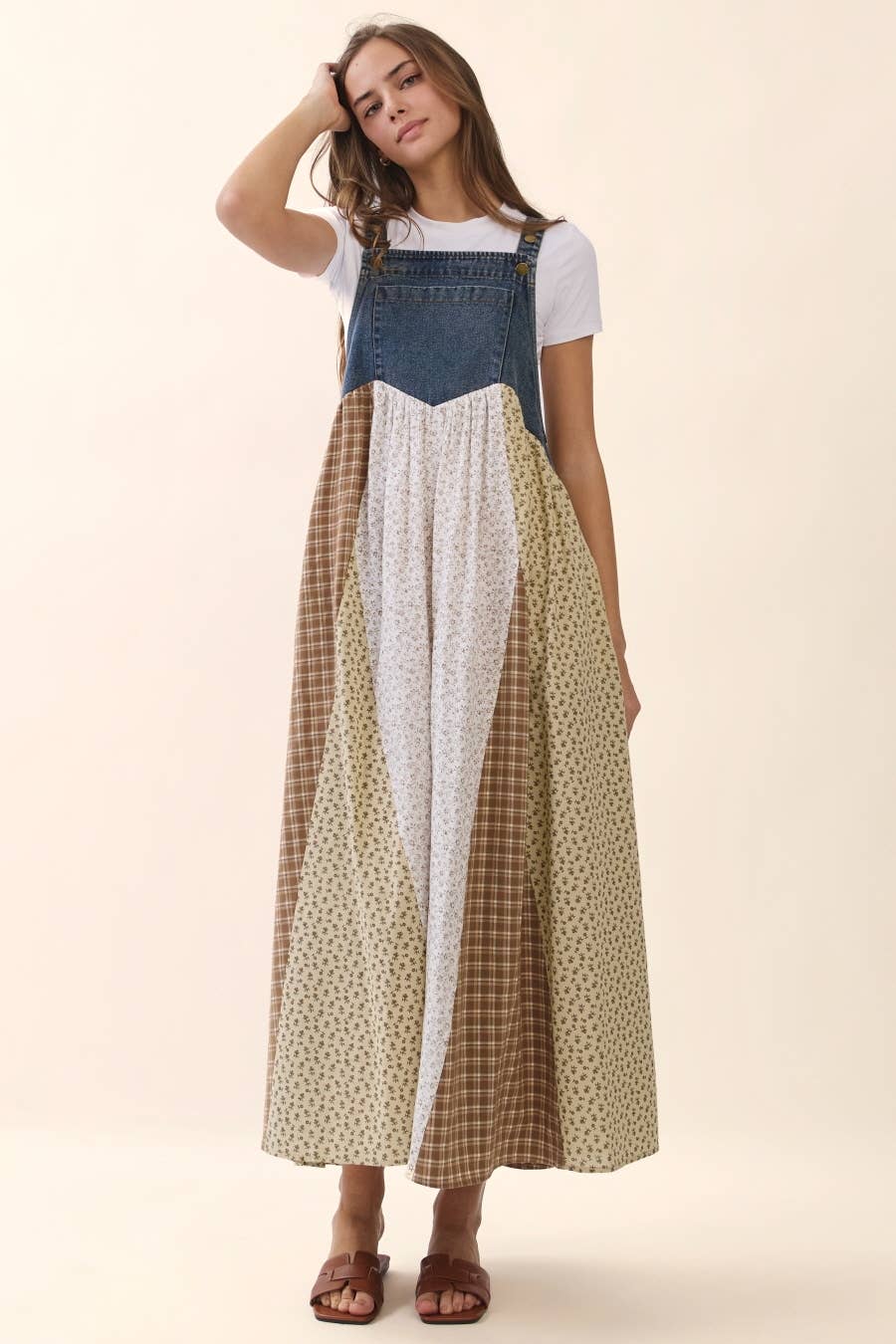 Harvest Patchwork Overall Dress