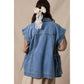 Adjustable Tie Cotton Denim Vest