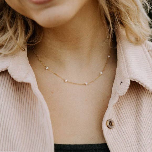 Malibu Pearl Necklace (Silver)
