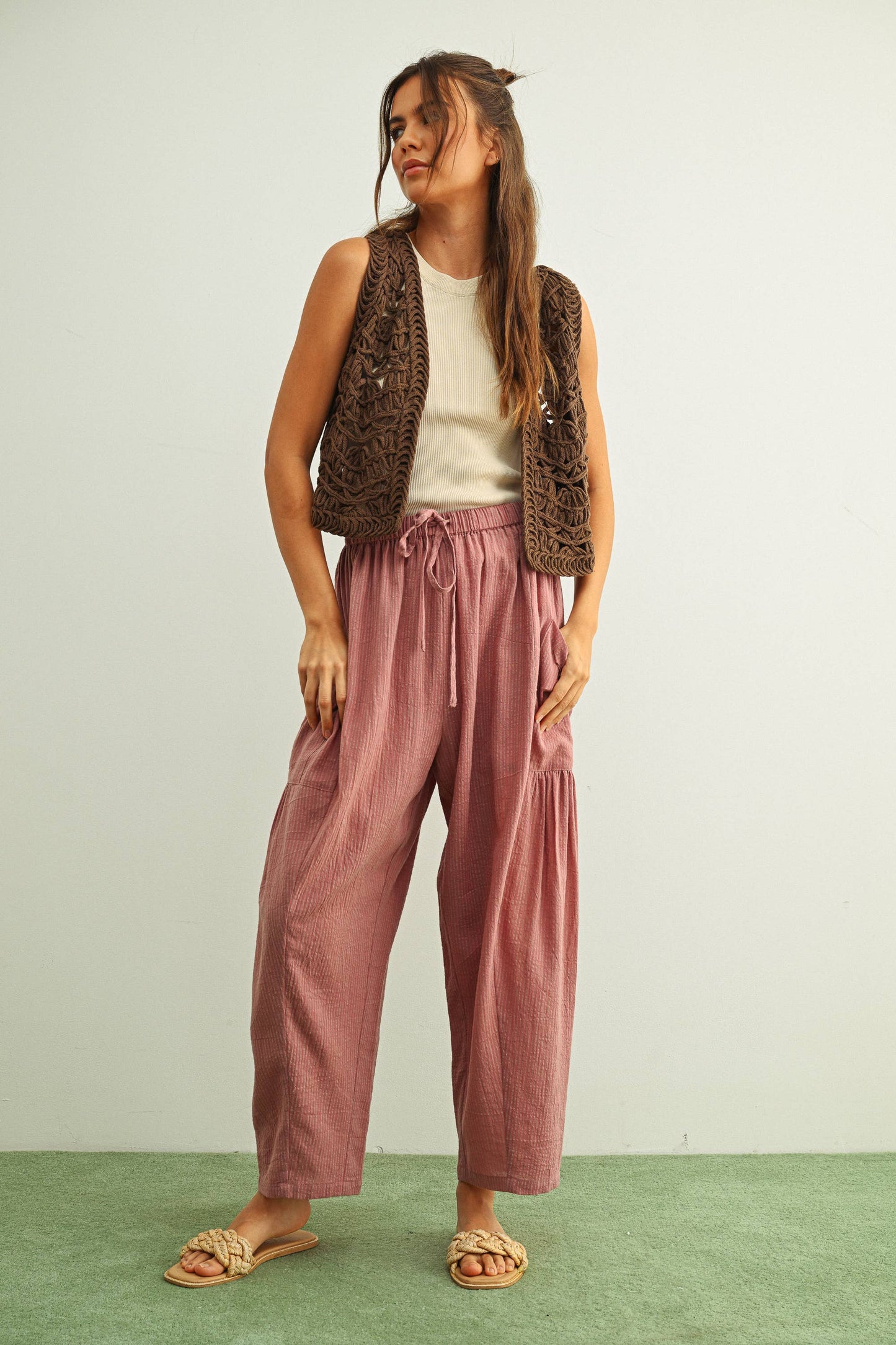 Chestnut Crochet Vest