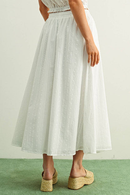 Heritage Bloom Embroidered Skirt