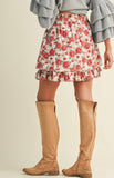 Ruffle Hem Mini Skirt