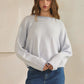 Striped Roll Up Neck Sweater (Multiple colors)
