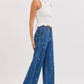 Midnight Bloom Wide Leg Jeans