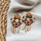Mustard Autumn Floral Statement Earrings