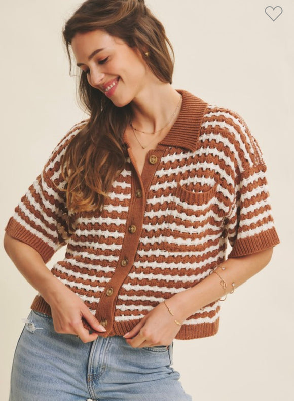Super Soft Button-down Oversized Sweater Top