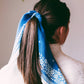100% Silk Bandana Scarf -Santorini Floral China Blue Western