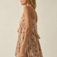 Floral-Print Chiffon Ruffled Babydoll Cami Top